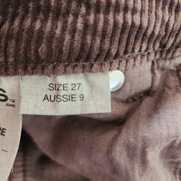 Rolla's ELLE SUPER FLARE Hi Rise Brown Corduroy Relaxed US Size 27 Aussie Size 9 - Picture 11 of 16